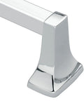 Close-up of Contemporary Chrome 24 Inch Bathroom Towel Bar Wall Mounted Towel Hanger with Concealed Screws and durable chrome finish.