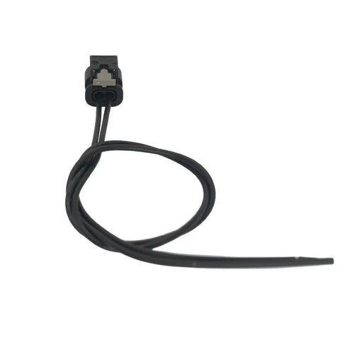 Solid As A Rock Battery Current Sensor Connector Pigtail Plug for Chevy Silverado with black wiring and 2-pin connector.