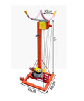 Compact Portable Cargo Lift Platform For Warehouses And Shops With Massive Load Capacity And Smooth Operation To Easily Move Heavy Goods Through Rolling Shutters Fast, showing dimensions and motor details.