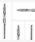 Spiral Flush Trim Router Bit 1/4 Inch Shank, 1-1/8 Inch Cutting Length, Extra Long 3 Inch Overall Length in detail