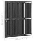 Built Like A Tank WPC Garden Gate Featuring Smooth Sliding Latch For Secure Backyard Entry And Patio Privacy And Super Durable Weather Resistant Wood Plastic Composite Boundary Fence In Matte Gray, 100cm x 112cm.