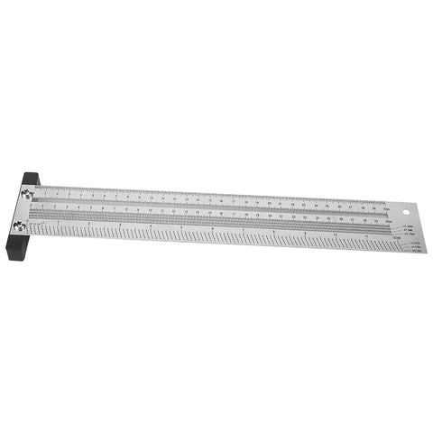 Stainless Steel Metric Marking Ruler For Woodworking High Precision Scribing Gauging Tool Anodized Surface T Square 12 Inch