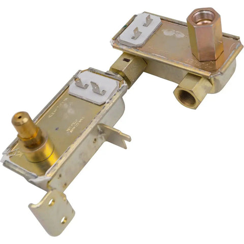 Gas Range Dual Oven Safety Valve Assembly Replacement For Bake And Broil Burners, Model Specific Not Universal, angled view