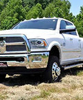 White Ram 3500 truck with Two And A Half Inch Suspension Leveling Kit For 2014 2024 Ram 2500 3500 Four Wheel Drive Off Road Ready