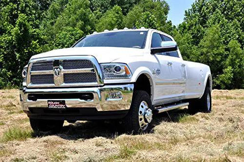 White Ram 3500 truck with Two And A Half Inch Suspension Leveling Kit For 2014 2024 Ram 2500 3500 Four Wheel Drive Off Road Ready