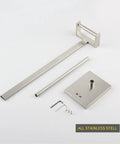 Free Standing Toilet Paper Holder for Bathroom Made From SUS 304 Stainless Steel With Brushed Finish parts layout