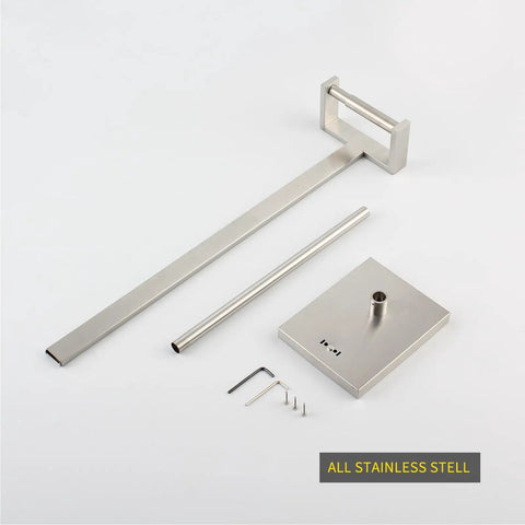 Free Standing Toilet Paper Holder for Bathroom Made From SUS 304 Stainless Steel With Brushed Finish parts layout