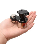 Beefy Magnetic Welding Ground Clamp 200A With Switchable On Off Control in hand, compact design for MIG TIG ARC welding.