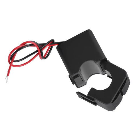 Zero Drama Mini Split Core Current Transformer Sensor For 100A Energy Meters, compact black sensor with wires.