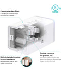 Smart WiFi Plug Outlet That Lets You Control Lamps And Gadgets From Anywhere With Hands Free Voice Control Via Alexa Google Home And IFTTT No Hub Required Remote Control Scheduling 15 Amp UL Certified 4-Pack White internal view showing components