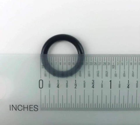 Hose Reel Swivel Hub With O Rings Replacement Part For Reel Systems HRPART2 Fits Multiple Reels One Quarter Inch NPT Inlet 44.5mm Overall Length 14mm Hex 16.5mm Shaft Diameter Includes O Rings, black O-ring size shown on ruler