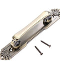 Antique Bronze Zinc Alloy Cabinet Knob And Door Handle Set For Wardrobe And Kitchen Drawers, smooth pulls with screws, vintage hardware detail