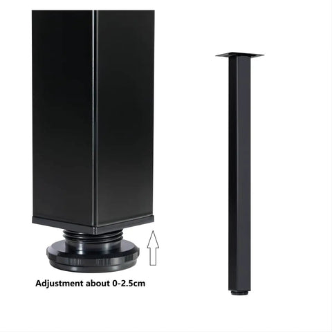 Heavy Duty Adjustable Metal Table Legs 28 Inch for DIY Desks Coffee Tables Dining Tables with floor protectors, black finish