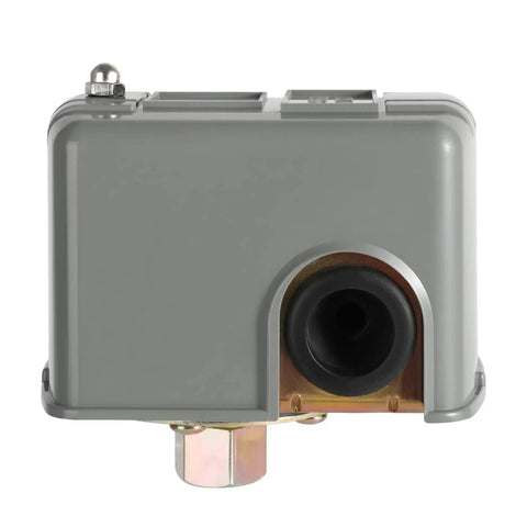 Front view of Water Pump Pressure Switch 30 To 50 PSI With Adjustable Differential One Quarter Inch Female NPT No Fuss Well Pump Controller