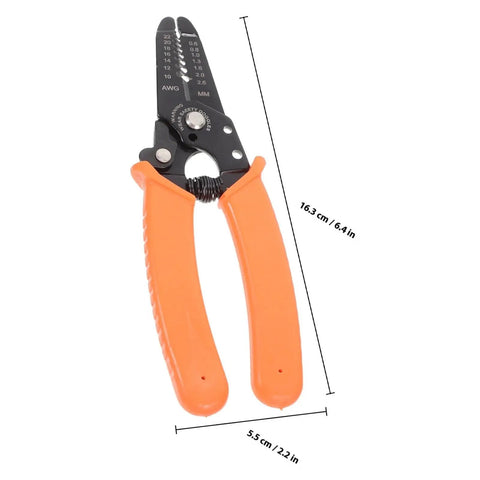 Multifunctional Wire Stripper Tool For Automotive Wires And Cables, Handy To Use With Durable Chromium Vanadium Alloy Steel And PVC, Locks In Place For Precise Radial Cutting, Built Tough DIY Wiring And Auto Repair Tool, 16.3 cm