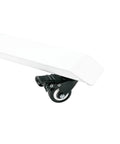 2 Inch M8 Threaded PU Swivel Caster with Brake on Desk Corner, 360 Degree Top Plate