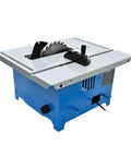 Heavy Duty Eight Inch Woodworking Table Saw With Multi Function Sliding Table And No Sweat Dust Collection For Rock Solid Precision Cuts 1800 Watt Motor side view showing blade and work surface.