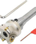 Face mill cutter holder EMRW 6R with RPMT1204 carbide inserts; includes two wrenches (8mm and T15).