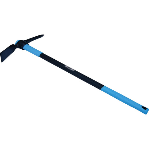 Heavy Duty Pick Mattock With Dual Injected Grip And Steel Head 36 Inch Length Two And A Half Pound Weight Fiberglass Handle