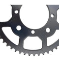 Close-up of 53 Tooth Rear Chain Sprocket With 76Mm Center Bore for 420 Chain, steel construction for dirt bikes and motorcycles.