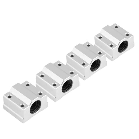 SCS8UU 8mm Linear Ball Bearing Slide Bushing For 3D Printer Parts, durable aluminum housing, set of four.