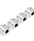 Top Shelf 8mm Linear Ball Bearing Blocks Built Tough For CNC Routers 3D Printers And Home Workshops Smooth Glide Heavy Duty Linear Motion Sliding Rails Four Piece Pack aluminum blocks