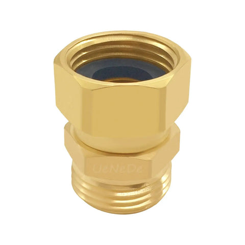Three Quarter Inch GHT 360 Degree Swivel Hose Fitting Anti Twist Adapter Male To Female Garden Hose Connector With Rotating Joint No Kink Design Hex Nut For Easy Tightening And Quick Install brass adapter