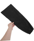 Tough As Nails Heat Resistant Welding Sleeves Fire Retardant Arm Protectors For Mechanics And Grinders Black Hook Closure, shown from the side.