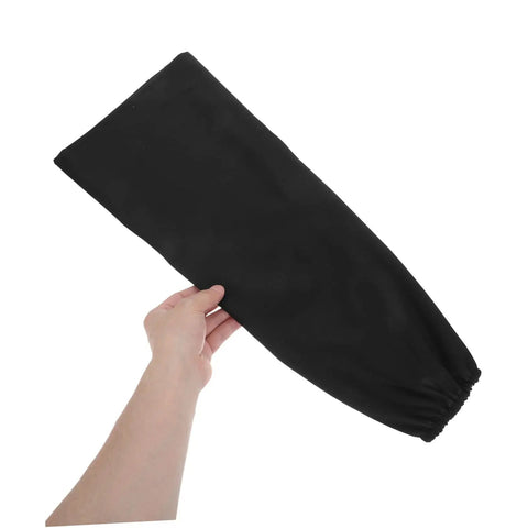 Tough As Nails Heat Resistant Welding Sleeves Fire Retardant Arm Protectors For Mechanics And Grinders Black Hook Closure, shown from the side.