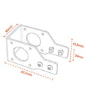Metal Y-axis Nema 17 42mm stepper motor mount bracket for 2040/4040 Euro V-slot aluminum profiles (Kit C)