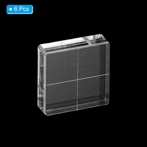 Clear 1x1 Inch Stamp Block Set With Grid Lines 6 Pack Transparent Acrylic Mounting Blocks For Scrapbooking Card Making And DIY Crafts Easy Alignment For Perfect Stamping Every Time, 6 pcs