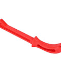 Red ergonomic push stick from 4 Piece Pro Grade Safety Woodworking Push Sticks Set For Table Saw And Jointer With Ergonomic Grips.