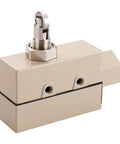 Rugged 15A 250VAC Beefed-Up Limit Switch With IP65 Sealed Body visible, featuring cross roller plunger actuator for industrial use.