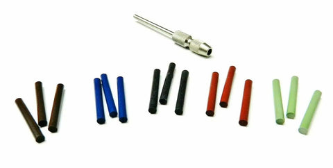 Two Millimeter Silicone Polishing Point Set 15 Piece Assortment With Five Grades And Chuck Mandrel Pro Grade Durable Polishing Heads