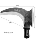 Blade of Long Handle Scythe Tool For Yard Work, Heavy Duty Sickle Garden Tool, Durable Manganese Steel Head, replacement part