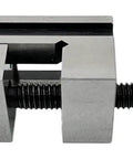 Steel Vise For Milling Machines QGG25 1 Inch Clamp, 25mm Jaw, High Precision 0.005mm Tolerance, Heavy Duty Milling Vise With Rock Solid Hold, Ideal For Inspection, Grinding, And Precise Part Clamping. Steel milling vise with 25mm jaw and knurled screw, side view