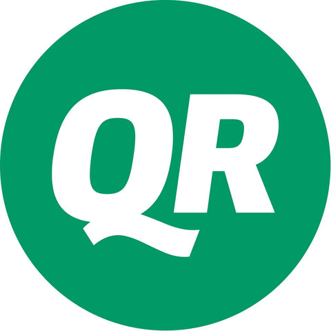 Logo featuring the initials 'QR' in white on a green circular background, representing QuickRelease Reversible Ratchet tools.