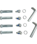 8mm Inline Skate Wheel Axle Replacement Kit with hex socket screws, installation tools, and 30mm length axles for quick fix