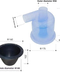 Pro Grade Fifty Millimeter Cyclone Dust Collector Transparent Industrial Separator That Kicks Ass Picking Up Sawdust Fine Powder And Heavy Chippings For Your No Sweat Woodshop with dimensions.