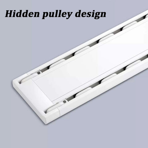 Heavy Duty Double Row Ceiling Curtains Track Silent Curtain Rail For Ceiling Double Track With Smooth Sliding Rails System