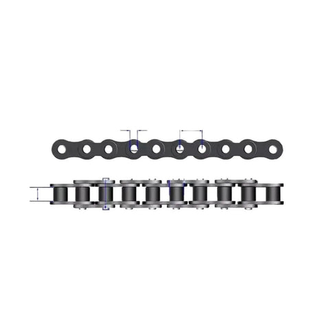 Heavy Duty 06b Single Row Short Pitch Precision Roller Chain built tough with sturdy alloy iron, featuring flat plate design.