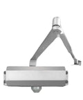 0-180 Degree Automatic Door Opener For Hands Free Access, No Fuss Spring Self-Closing Design With Locking Position, silver unit