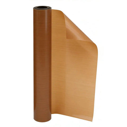 Sublimation Heat Press Cover Sheet Pro Grade 39 Inch by 15 Foot PTFE Teflon Fiberglass Fabric Roll displayed upright.