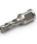 Heavy Duty High Speed Steel Annular Cutter With Rock Solid Weldon Shank And One Inch Cut Depth Slices Through Steel Like Butter On Magnetic Drills Milling Machines 7 16 Inch, showing a detailed view.