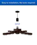 Installation view of Infrared Sensor LED Garage Light 60W 480W Equivalent Deformable Ceiling Light With Four Adjustable Panels