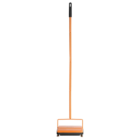 Handheld Electrostatic Carpet And Floor Sweeper In Deep Orange for effortless crumb swipes, designed for quick cleaning of dust and debris.