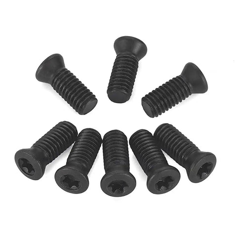 Thirty Pack M2.5 X 6mm Grade 12.9 High Tensile Torx Screws tank strong black oxide alloy steel fasteners arranged in a circle.