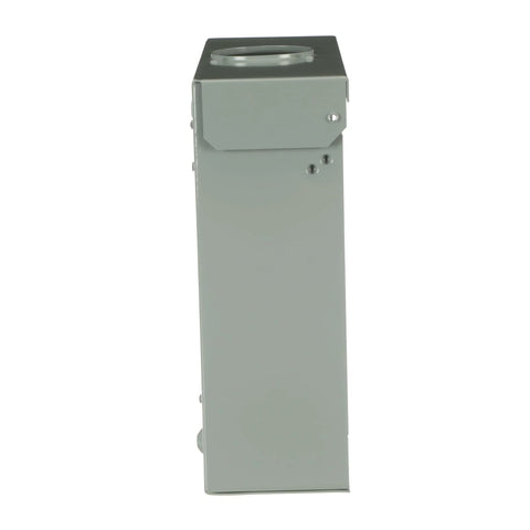 Side view of 125A Convertible Main Lug Outdoor Load Center TLM612RCUP, Rainproof NEMA 3R Enclosure, 6-Space/12-Circuit Panel, single unit