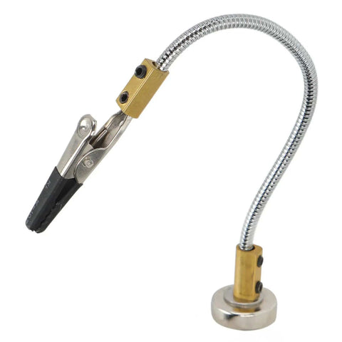 Third Hand Soldering Tool With Magnetic Base And Flexible Gooseneck Arms, Adjustable Alligator Clips For Electronics Repair