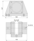 Technical drawing of DBZ20 Pneumatic Air Pressure Disc Brake Type Integral Brake Wire Drawing Machine Brake Cylinder for parking use.